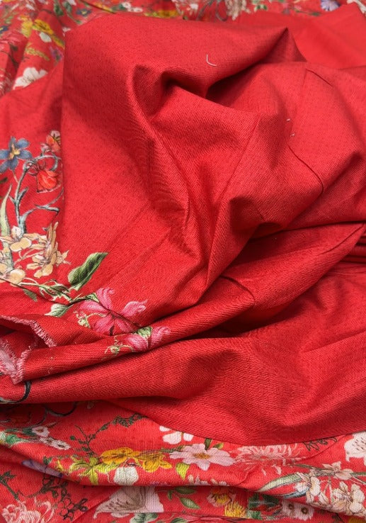 03-Piece Original Digital Print Branded Soft Khaddar with Doria Khaddar Dupatta