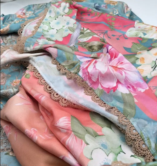03-Piece Digital Print Doria Linen with Luxury Embroidered